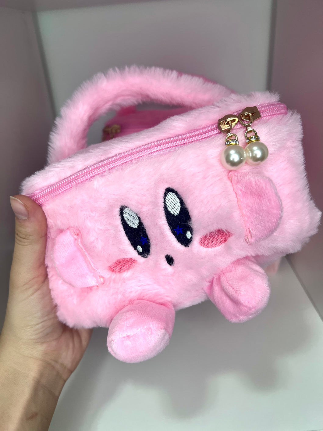 Pink Plush Makeup Bag